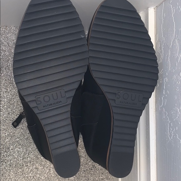 Black Wedge Bootie - Picture 3 of 3